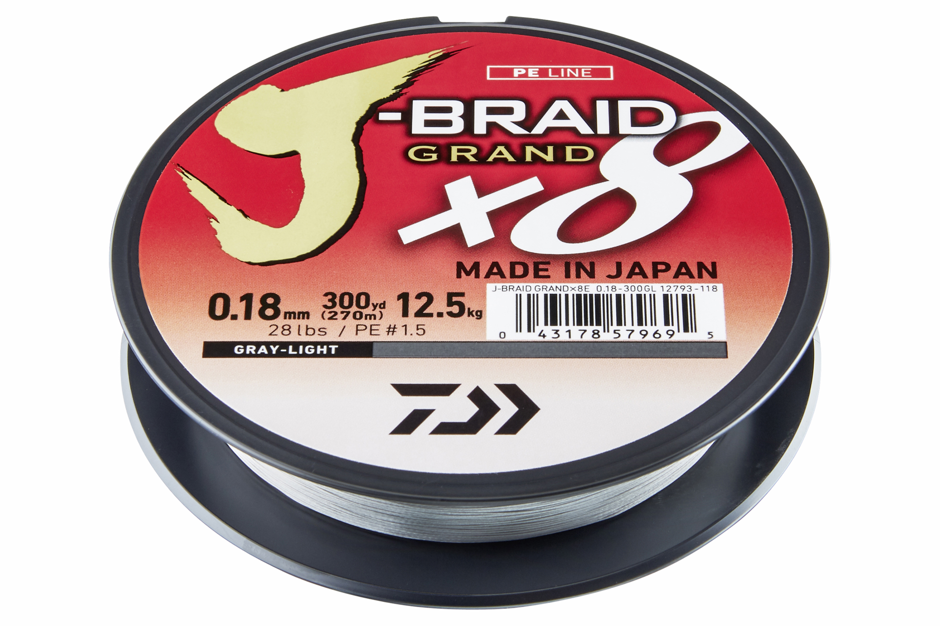 J-Braid Grand X8 <span>| Geflochtene Schnur | hellgrau</span>