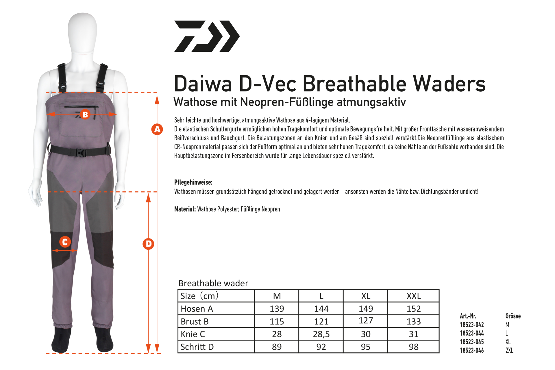 Daiwa D-Vec Breathable Waders <span>| Wathose</span> Daiwa D-Vec Breathable Waders <span>| Wathose</span>
